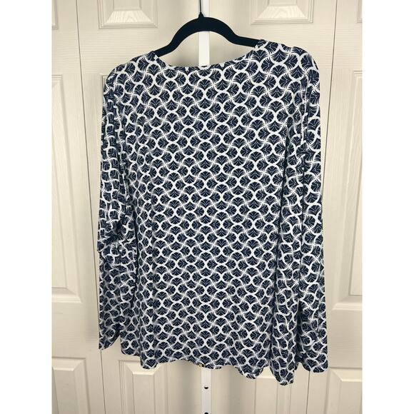 Lands End Long Sleeve Crew Neck Rash Guard Swim Outdoor Active Shirt 2X White - Picture 5 of 6